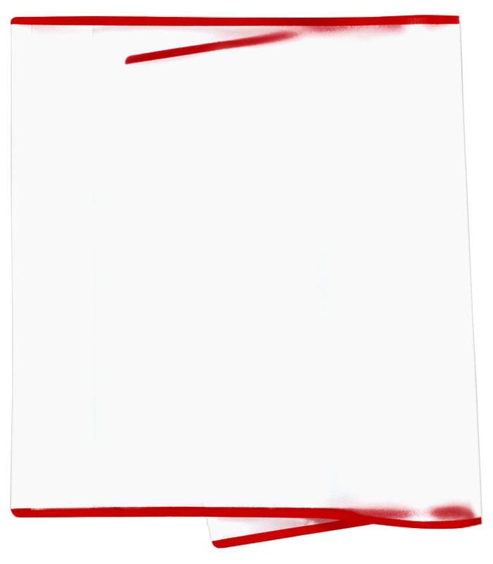 Buchhülle HERMA 265 mm x 540 mm transparent mit rotem Rand, verschweißten Kanten und Beschriftungsetikett