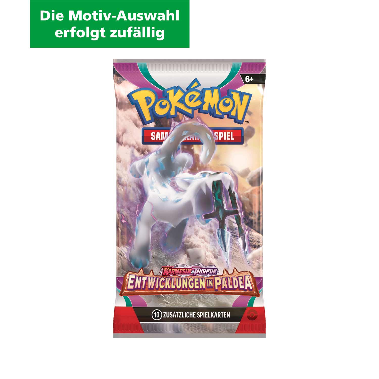 Pokémon Boosterpack Sammelkarten Karmesin & Purpur - Entwicklungen in Paldea (Motivauswahl erfolgt zufällig)