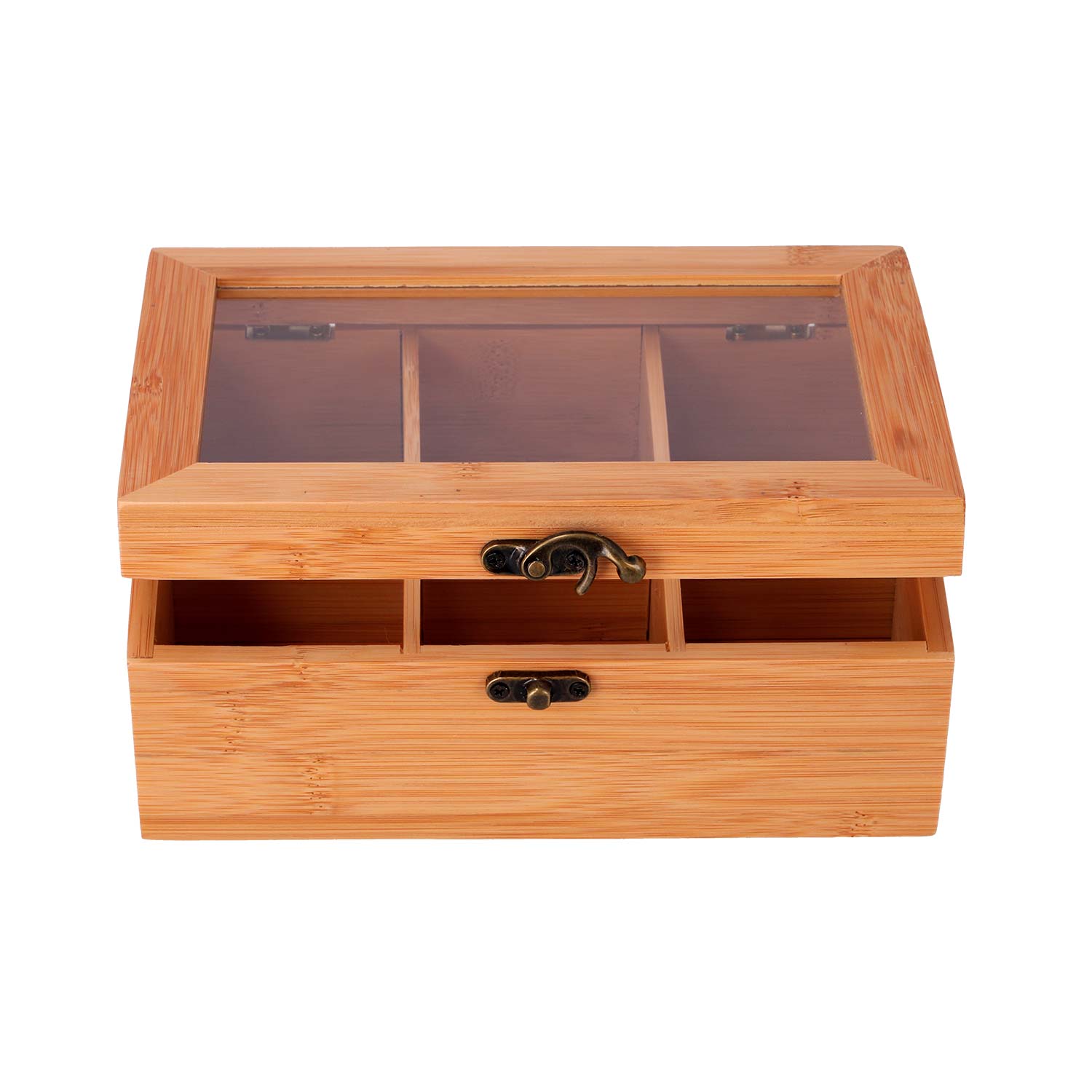 Tee-Box aus Bambus mit 6 Fächern