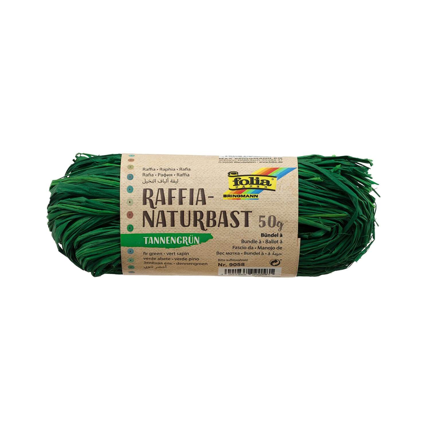 Raffia-Naturbast "Natur", tannengrün