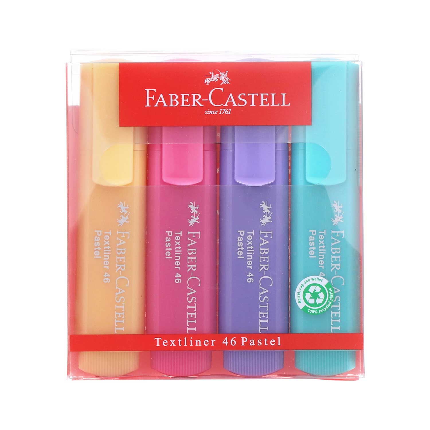 Faber-Castell Textmarker Textliner 46 4 Stück pastell
