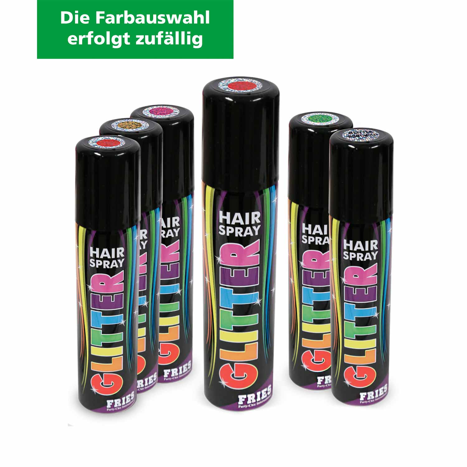 Faschings-Haarspray glitter 100 ml verschiedene Farben (Farbauswahl erfolgt zufällig)