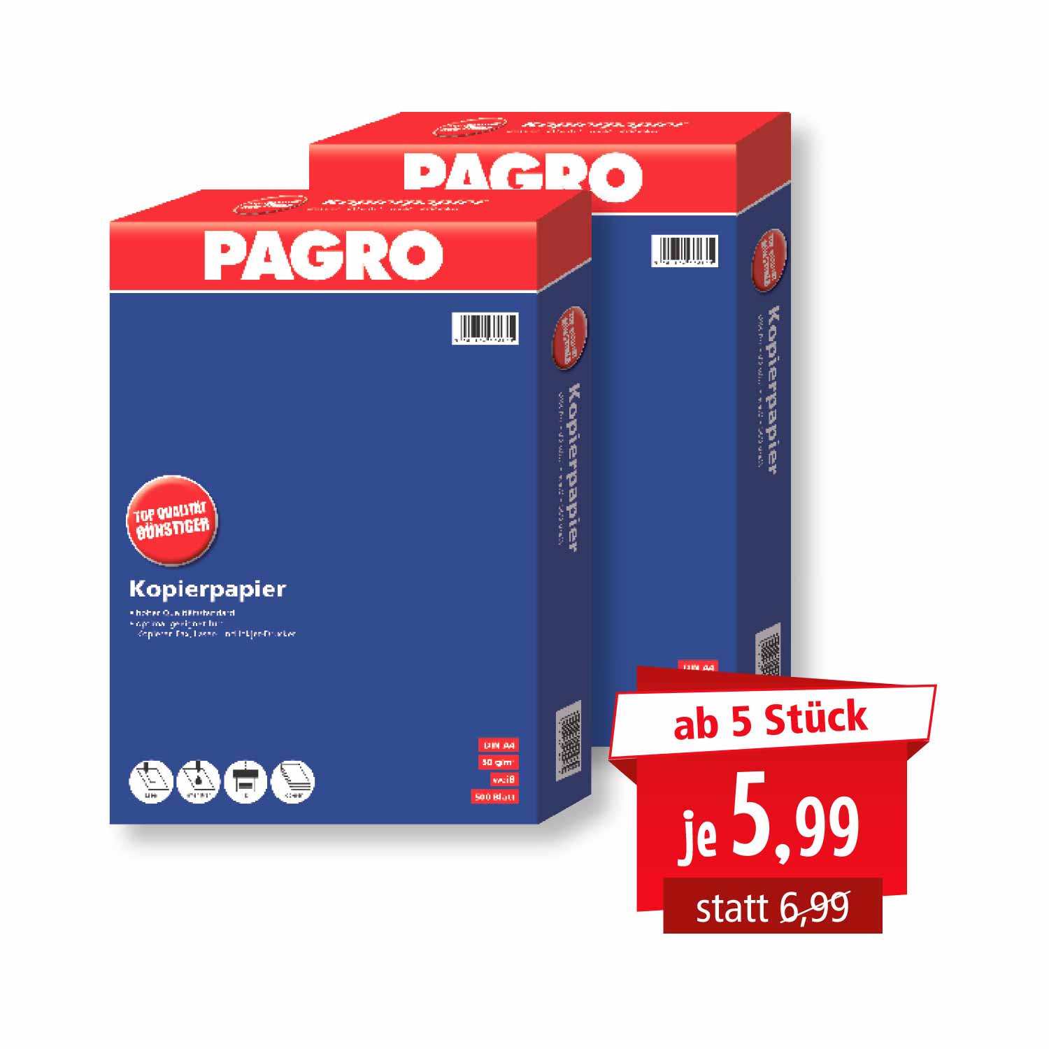 toezicht houden op Plaats klauw Kopierpapier Pagro DIN A4 500 Blatt
