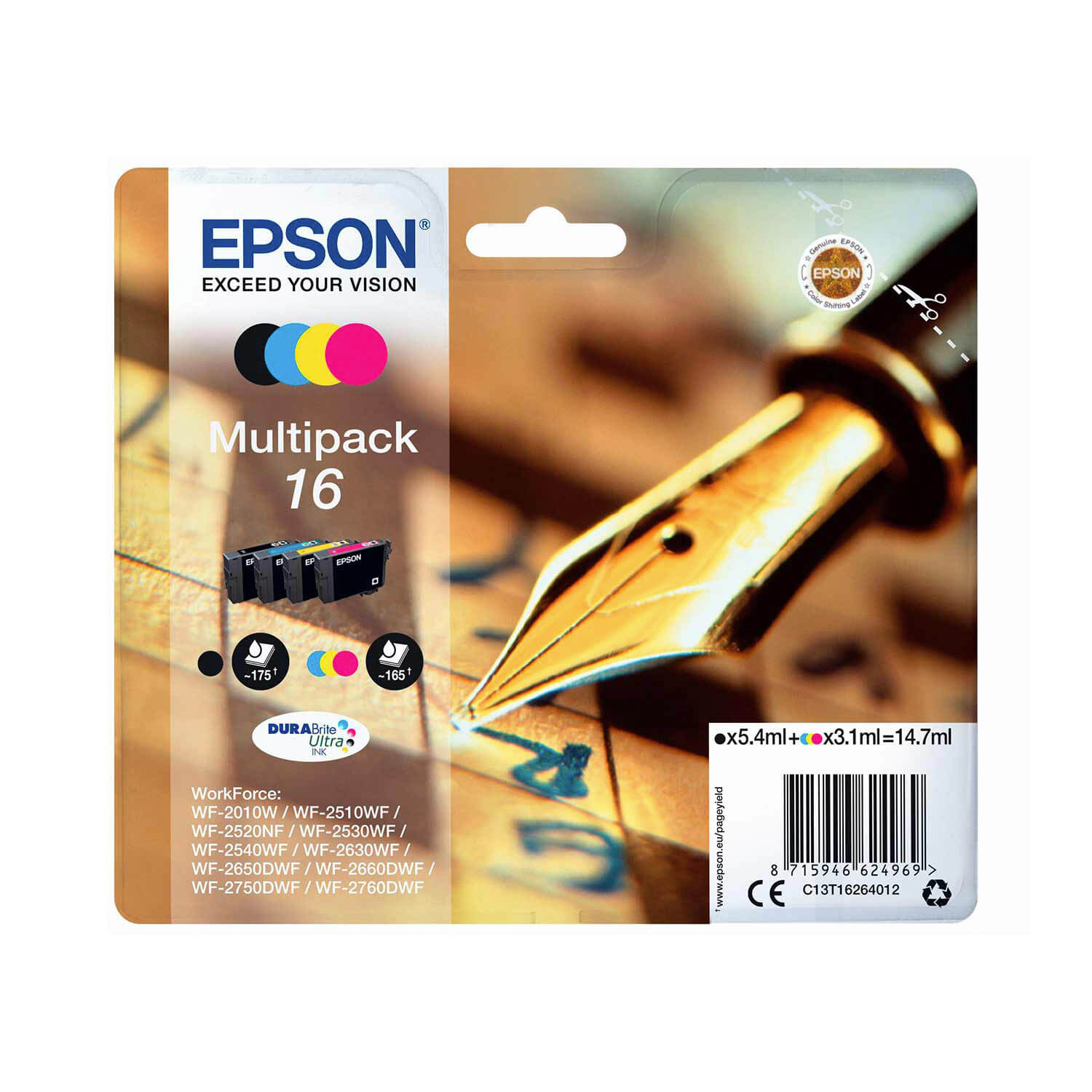 Epson Druckerpatrone 16-T1626 Original Multipack