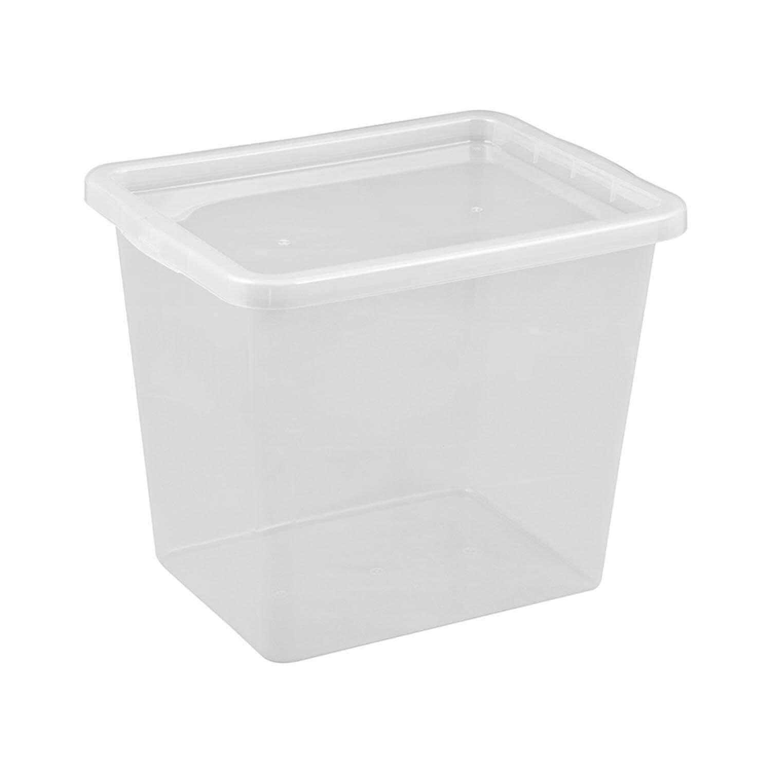 Aufbewahrungsbox "Basic Box" 31 L transparent, stapelbar, Kunststoffbox