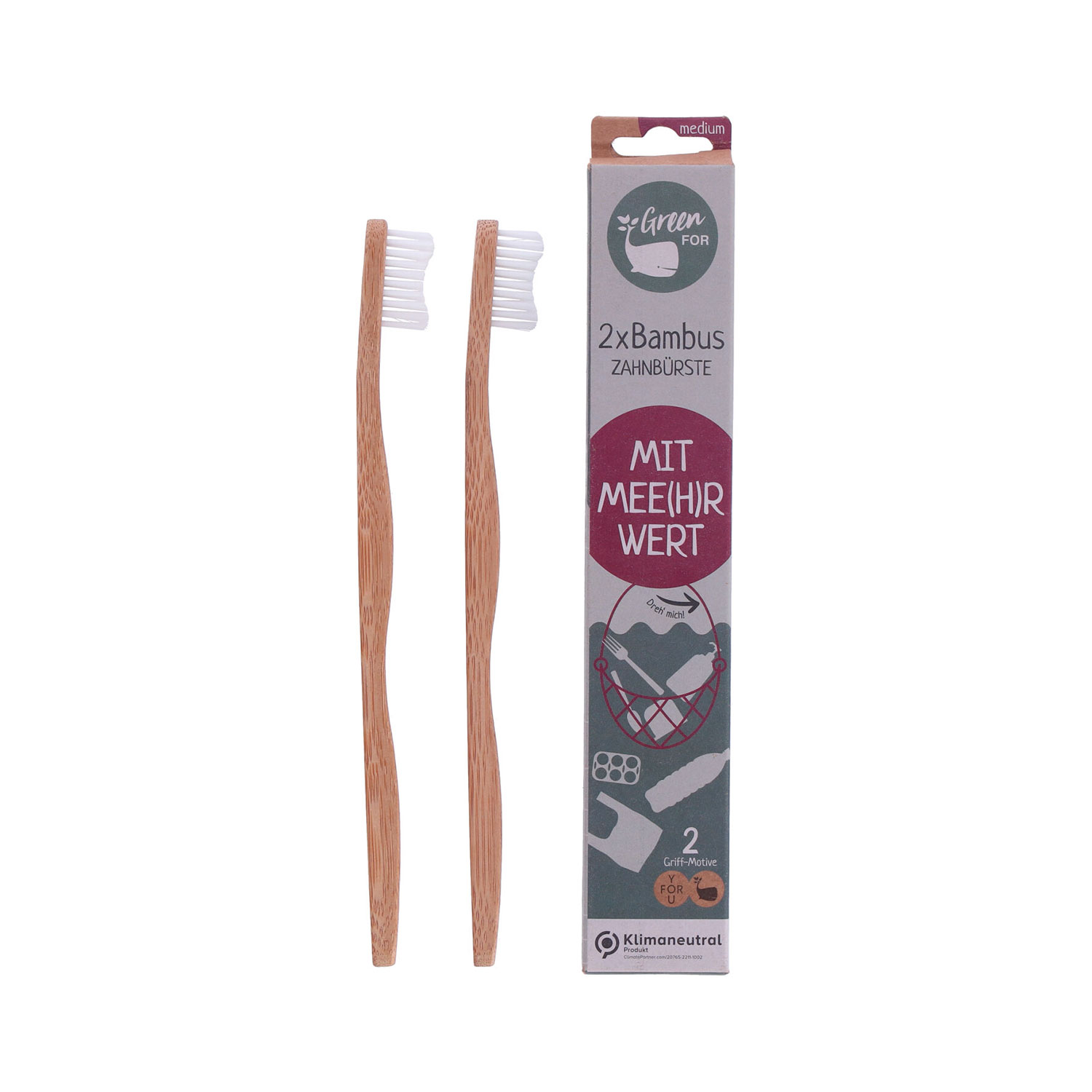Zahnbürste aus Bambus mit Mee(h)rwert 2 Stück