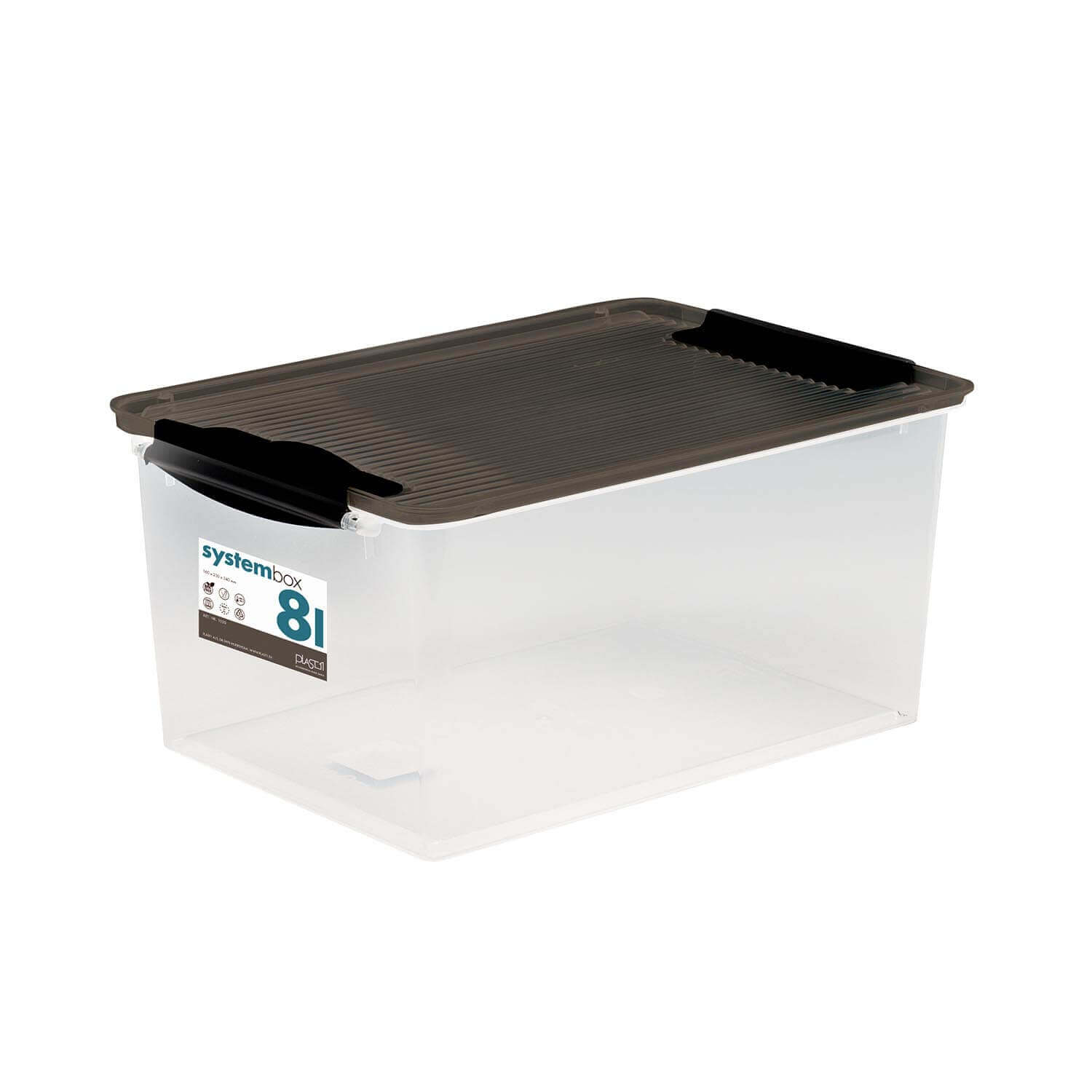 Aufbewahrungsbox 8 L mit Deckel und Henkel, Kunststoffbox