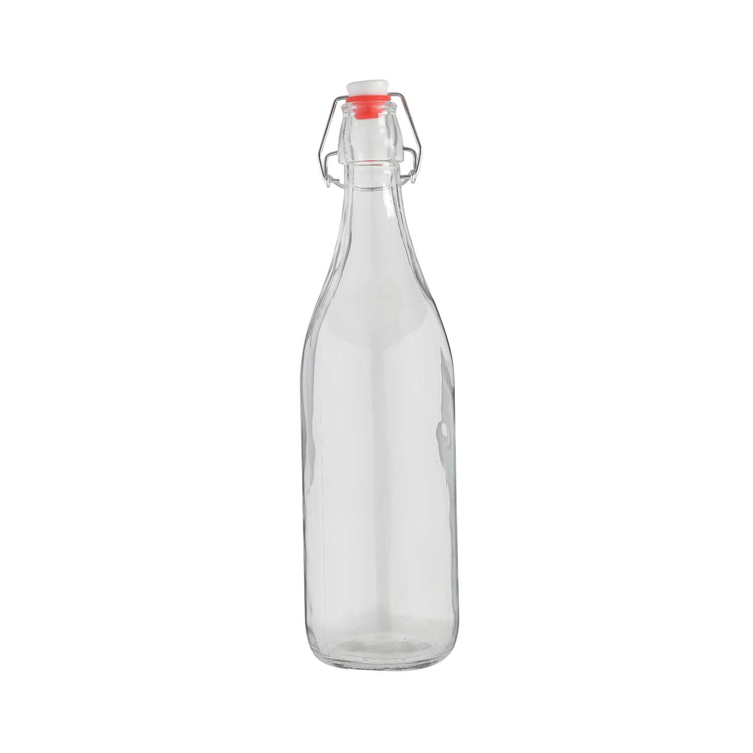 Glasflasche mit Bügelverschluss, 1 Liter rund