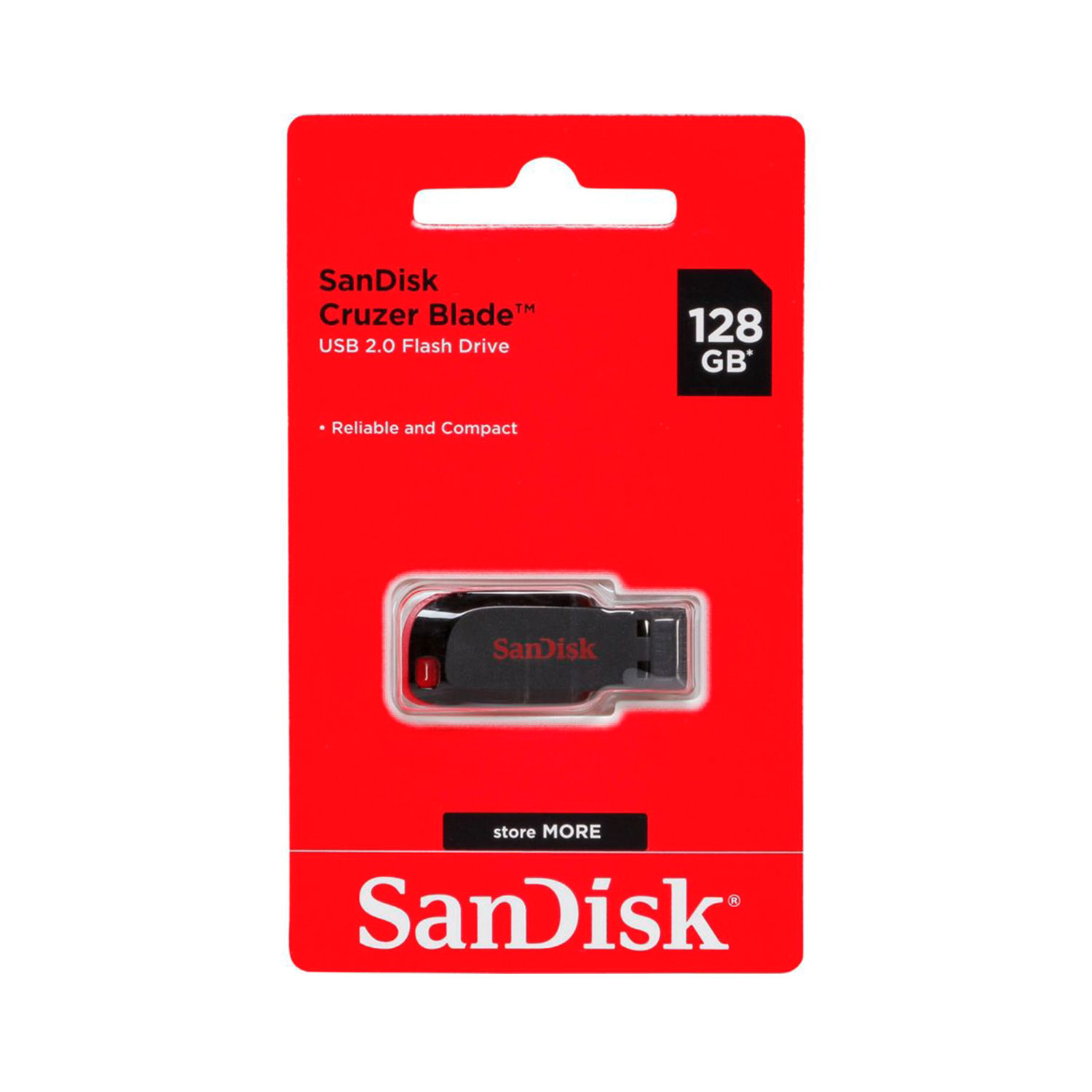 SanDisk USB-Stick Cruzer Blade 2.0 schwarz-rot 128 GB 