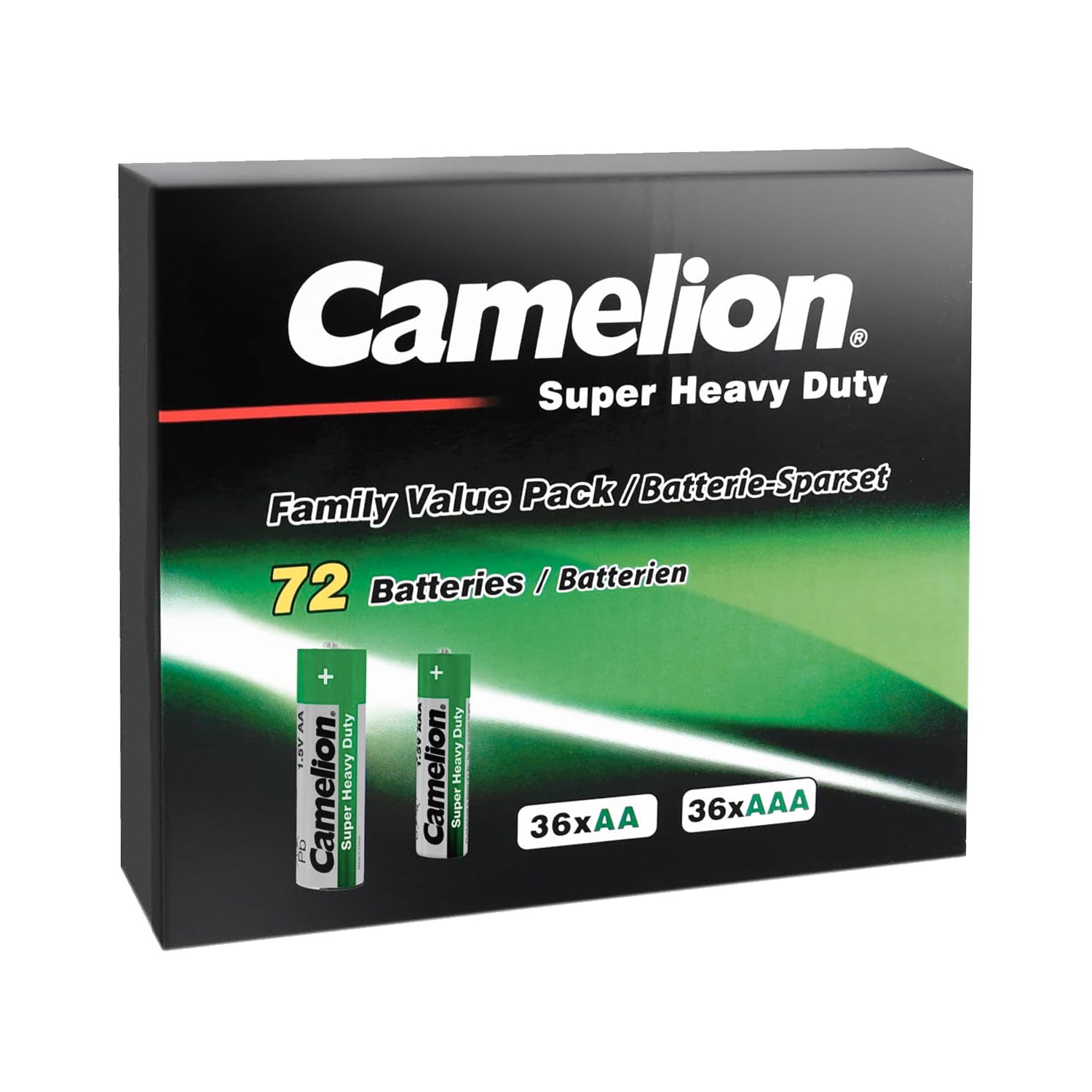 CAMELION Batterien Sparset 72 Stück (36 x AA, 36 x AAA) 1,5 V